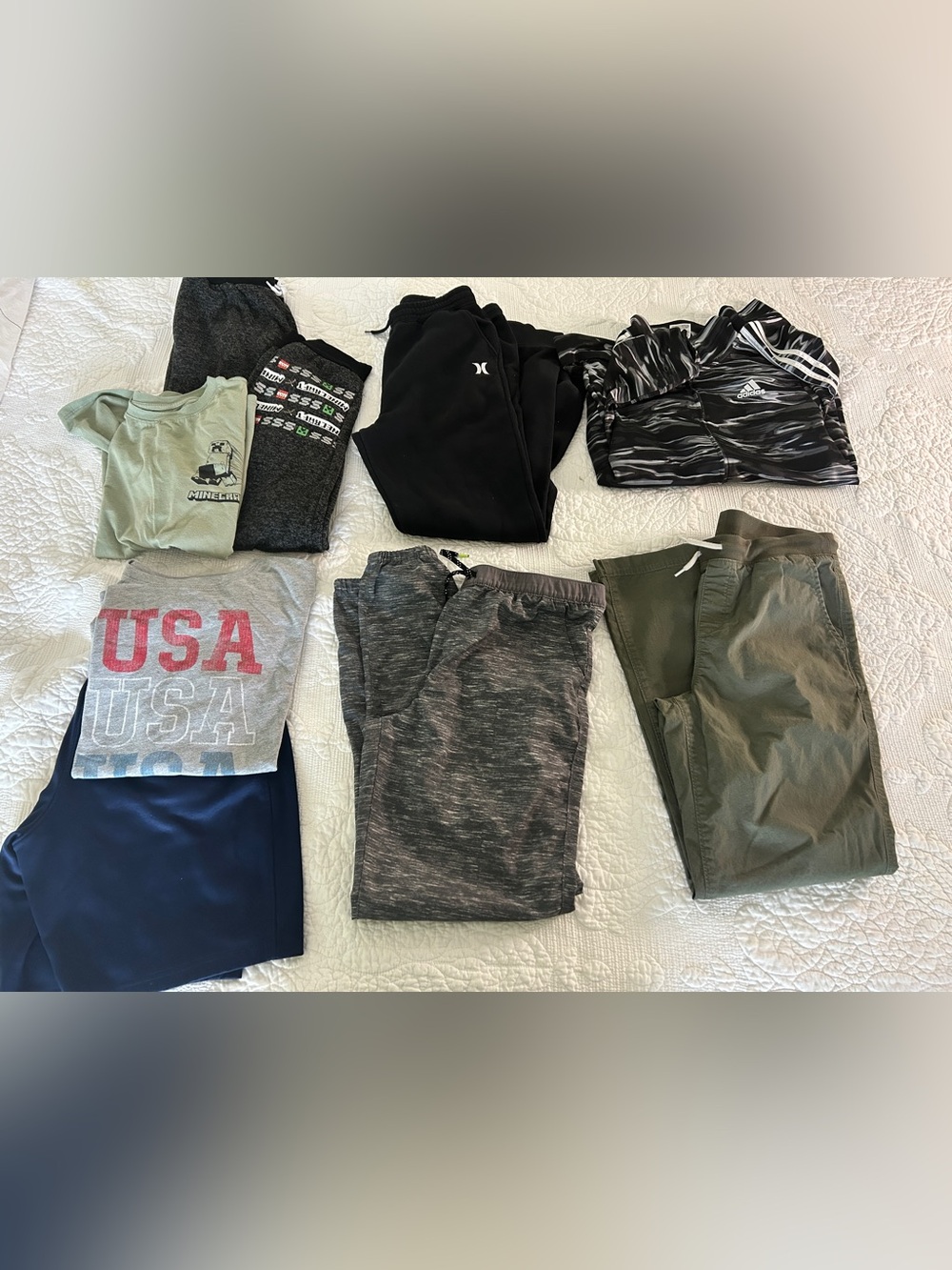Lot Of Boys Youth XL  14-16 Gap, Adidas, Hurley, Minecraft Lands end